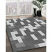 Machine Washable Transitional Cloud Gray Rug in a Family Room, wshpat1464gry