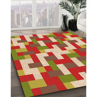 Patterned Metallic Gold Rug, pat1464org