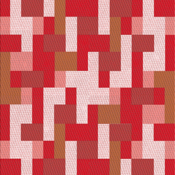 Patterned Red Rug, pat1464rd