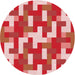 Square Machine Washable Transitional Red Rug in a Living Room, wshpat1464rd