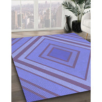 Patterned Slate Blue Rug, pat1465blu