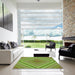 Square Patterned Green Rug in a Living Room, pat1465grn