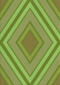 Machine Washable Transitional Green Rug, wshpat1465grn