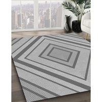 Patterned Platinum Gray Rug, pat1465gry