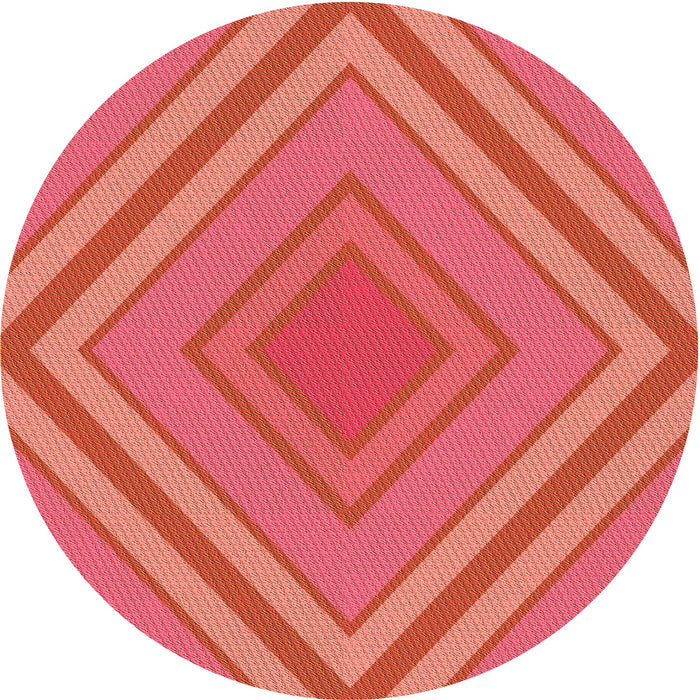 Square Patterned Red Rug, pat1465org