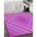 Patterned Neon Pink Rug in Family Room, pat1465pur