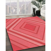 Patterned Red Rug, pat1465rd