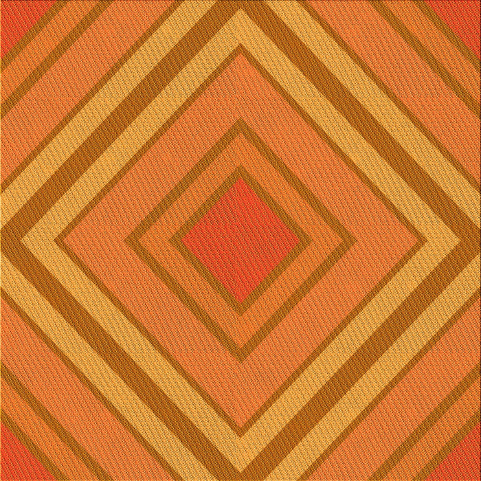 Round Machine Washable Transitional Orange Red Orange Rug, wshpat1465yw