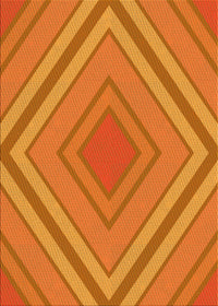 Machine Washable Transitional Orange Red Orange Rug, wshpat1465yw