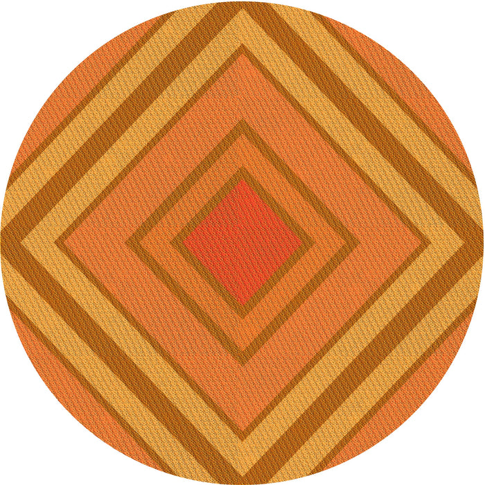 Square Patterned Orange Red Orange Rug, pat1465yw