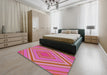 Patterned Pink Novelty Rug in a Bedroom, pat1465