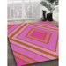 Patterned Pink Novelty Rug in Family Room, pat1465