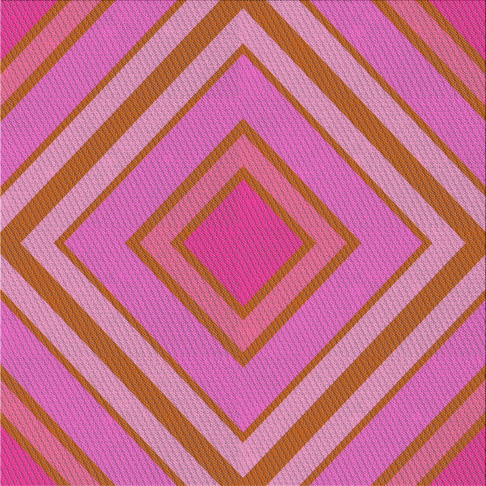 Square Patterned Pink Novelty Rug, pat1465