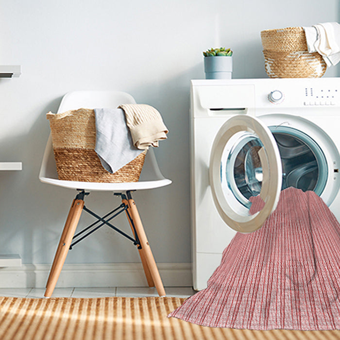 Machine Washable Transitional Pink Rug in a Washing Machine, wshpat1466rd