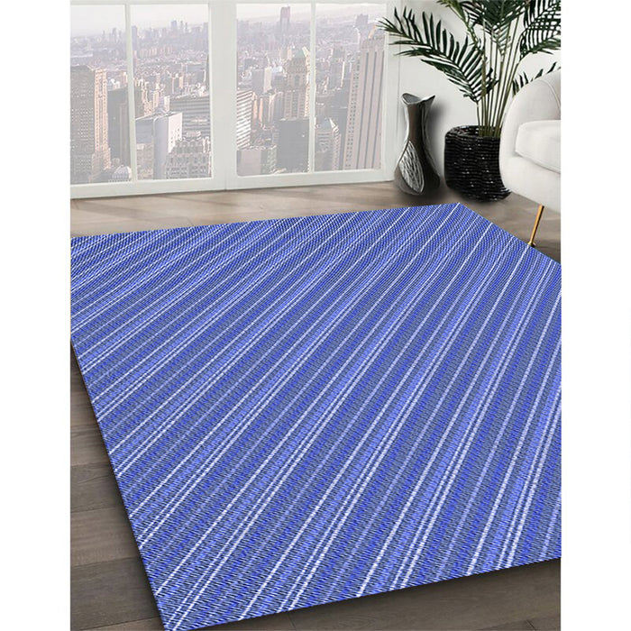 Machine Washable Transitional Sky Blue Rug in a Family Room, wshpat1467blu