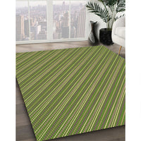 Patterned Pistachio Green Rug, pat1467brn