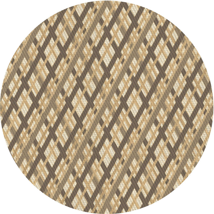 Square Patterned Brown Rug, pat1468brn