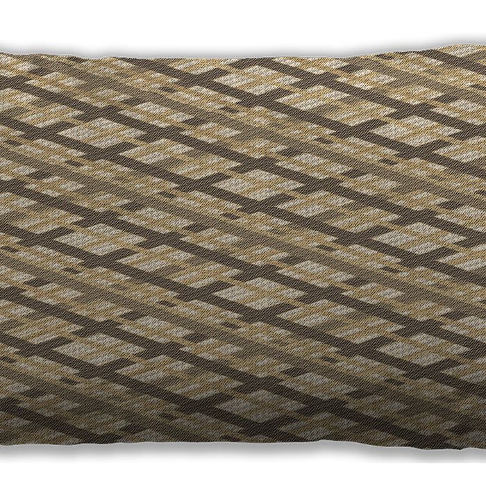 Patterned Rectangular Brown Lumbar Throw Pillow, 13 inch by 19 inch, lbpat1468brn