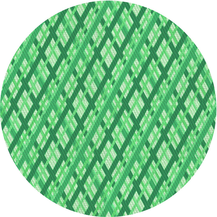 Square Patterned Lime Mint Green Rug, pat1468grn