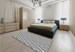 Patterned Silver Gray Rug in a Bedroom, pat1468gry