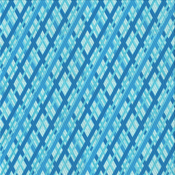 Round Patterned Deep Sky Blue Rug, pat1468lblu