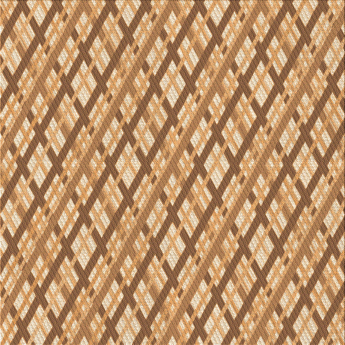 Round Patterned Yellow Orange Rug, pat1468org