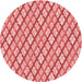 Square Patterned Pastel Pink Rug, pat1468rd