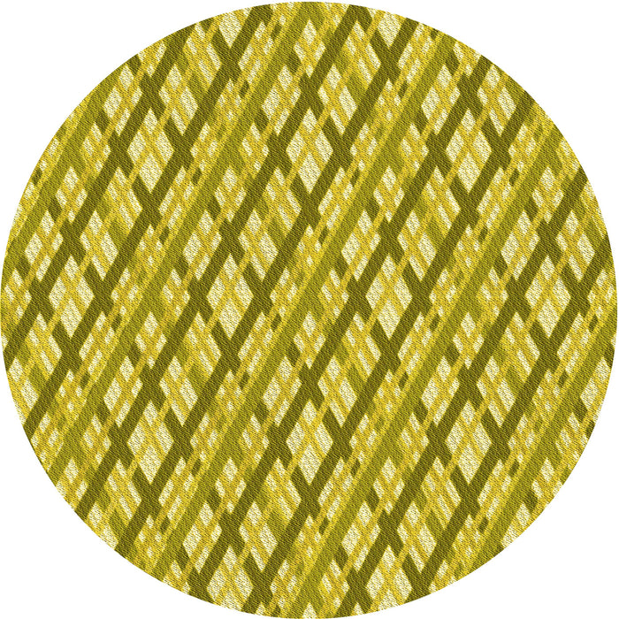 Square Machine Washable Transitional Bold Yellow Rug in a Living Room, wshpat1468yw
