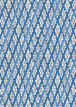 Patterned Coral Blue Novelty Rug, pat1468