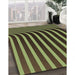 Patterned Pistachio Green Rug in Family Room, pat1469brn