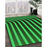 Patterned Lime Green Rug, pat1469grn