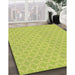 Machine Washable Transitional Yellow Green Rug in a Family Room, wshpat146