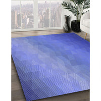 Patterned Sky Blue Rug, pat147blu