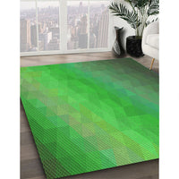 Patterned Forest Green Rug, pat147grn