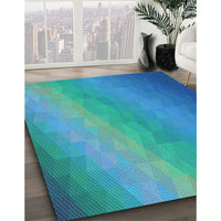 Patterned Blue Rug, pat147lblu