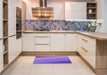 Patterned Purple Rug in a Kitchen, pat147pur