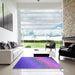 Square Patterned Purple Rug in a Living Room, pat147pur