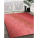 Machine Washable Transitional Red Rug in a Family Room, wshpat147rd