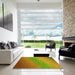 Square Patterned Green Rug in a Living Room, pat147yw