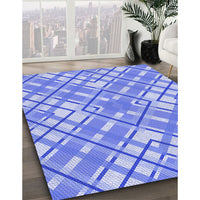 Patterned Blue Rug, pat1470blu