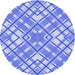 Square Patterned Blue Rug, pat1470blu