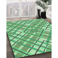 Patterned Jade Green Rug, pat1470grn