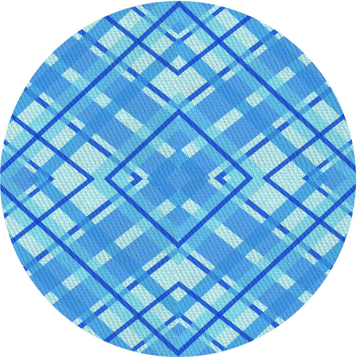 Square Machine Washable Transitional Neon Blue Rug in a Living Room, wshpat1470lblu