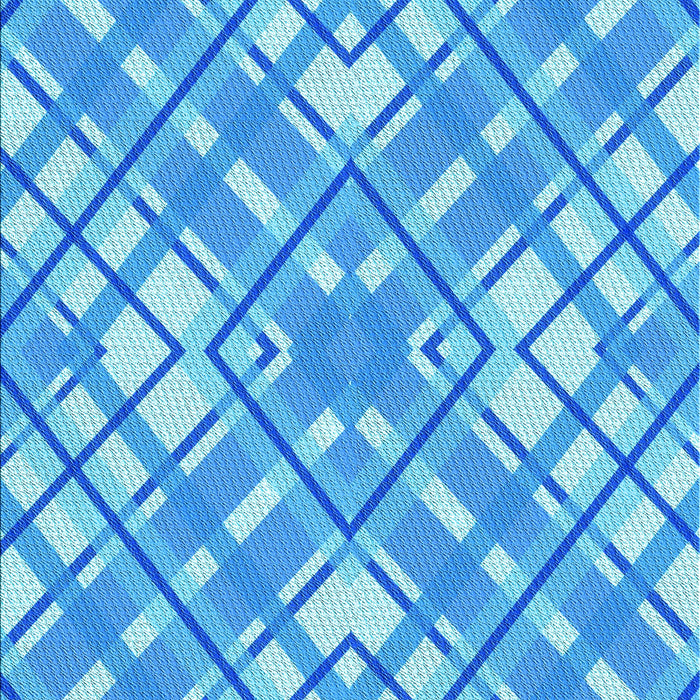 Patterned Neon Blue Rug, pat1470lblu