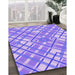 Patterned Purple Rug in Family Room, pat1470pur