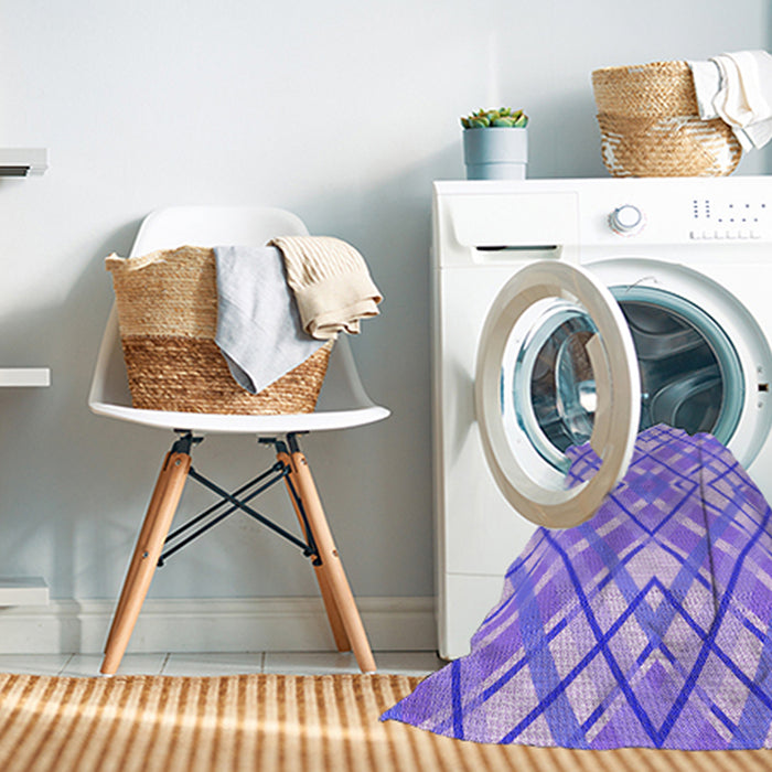 Machine Washable Transitional Purple Rug in a Washing Machine, wshpat1470pur