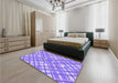 Patterned Purple Rug in a Bedroom, pat1470pur