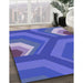 Machine Washable Transitional Light Slate Blue Rug in a Family Room, wshpat1471blu