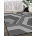 Machine Washable Transitional Grey Gray Rug in a Family Room, wshpat1471gry