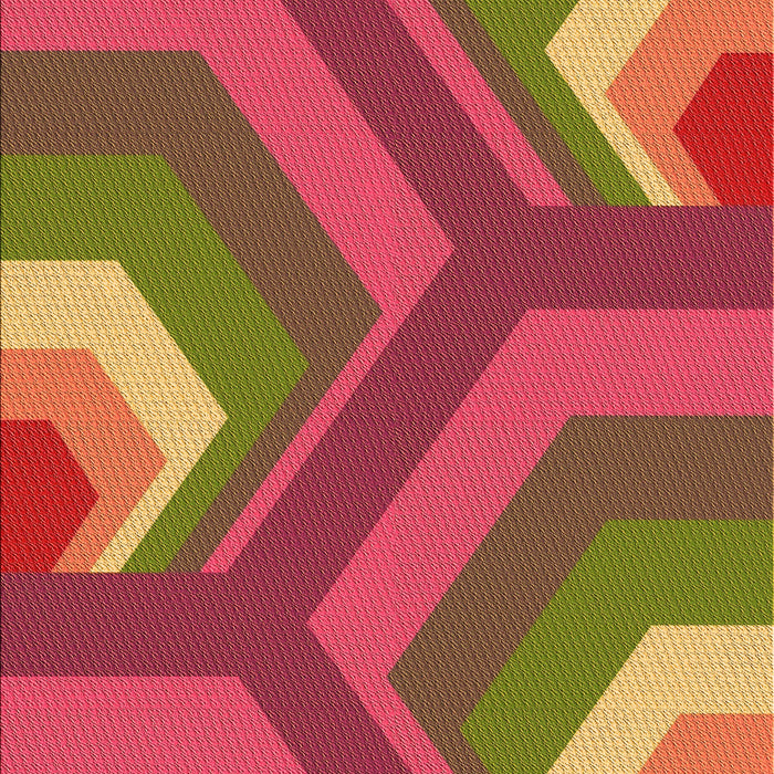 Patterned Crimson Red Rug, pat1471org